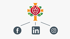 The St John of God Health Care logo with the Facebook, LinkedIn and Instagram logos underneath.