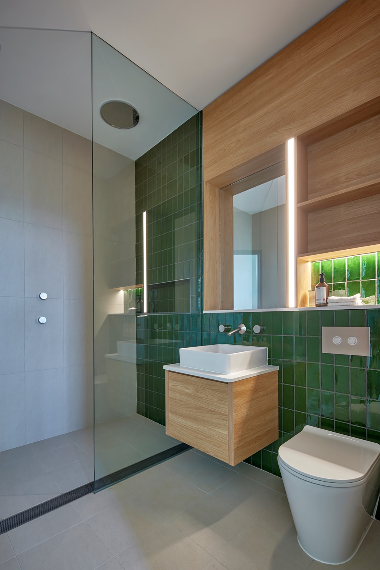 St John of God Richmond Hospital redevelopment accommodation ensuite bathroom with toilet, sink and shower