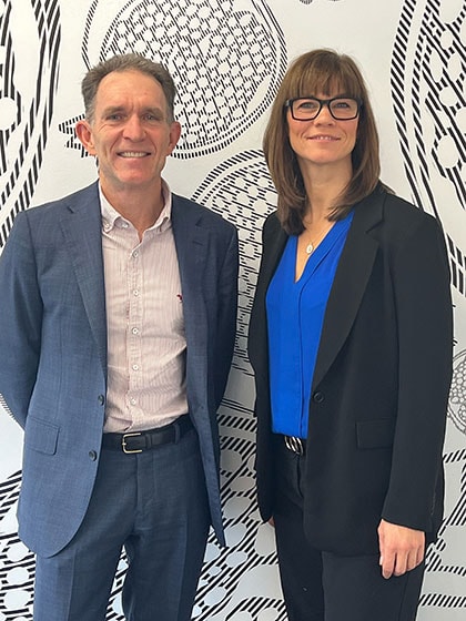 Rebecca Cattermole and Michael Hogan